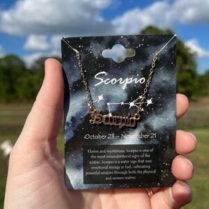 NWT Scorpio Zodiac Gold Necklace